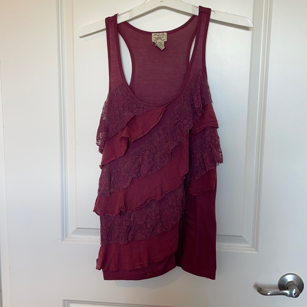 Ruffled tank top